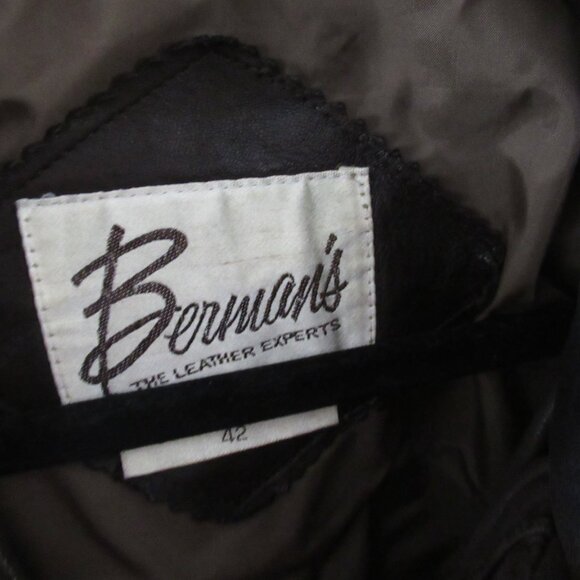 Vintage | Berman’s Leather Bomber Jacket size 42 mens - Picture 3 of 7
